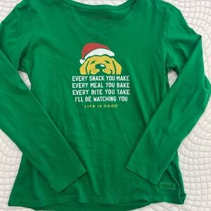 Life Is Good Holiday dog Long Sleeve Shirt